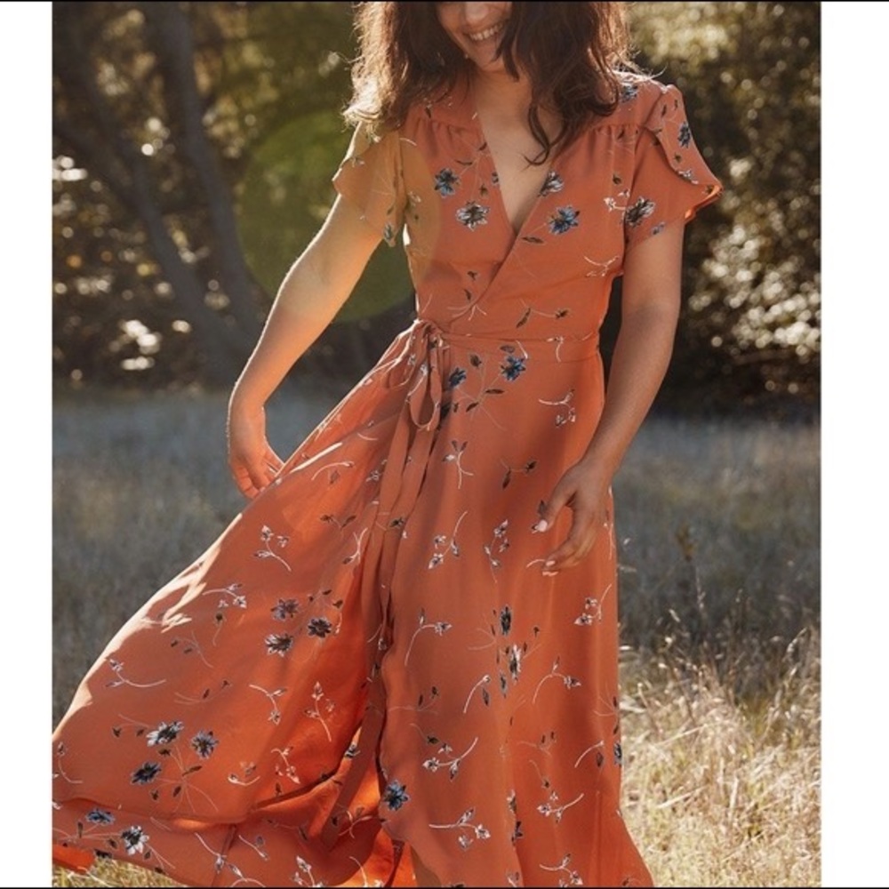 Like new Christy Dawn wrap dress in Terracotta Floral
